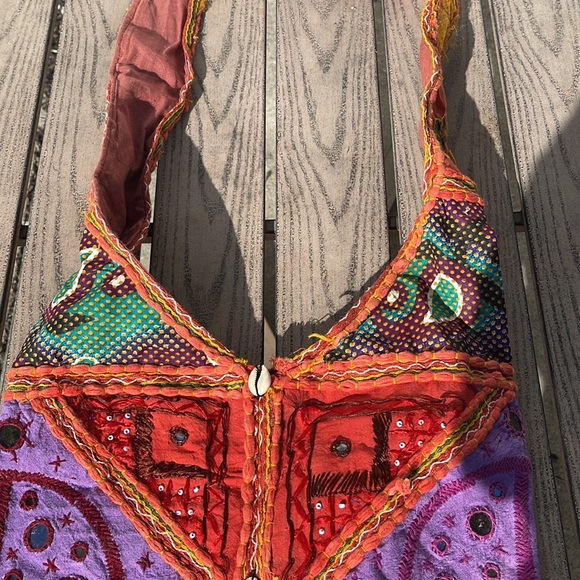 Patchwork mirrored Sea Shell Boho Chic Bag - Picture 8 of 10